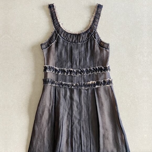 2000s Marc Jacobs Silk Ruffle Dress ASO Gilmore Girls - Picture 4 of 9